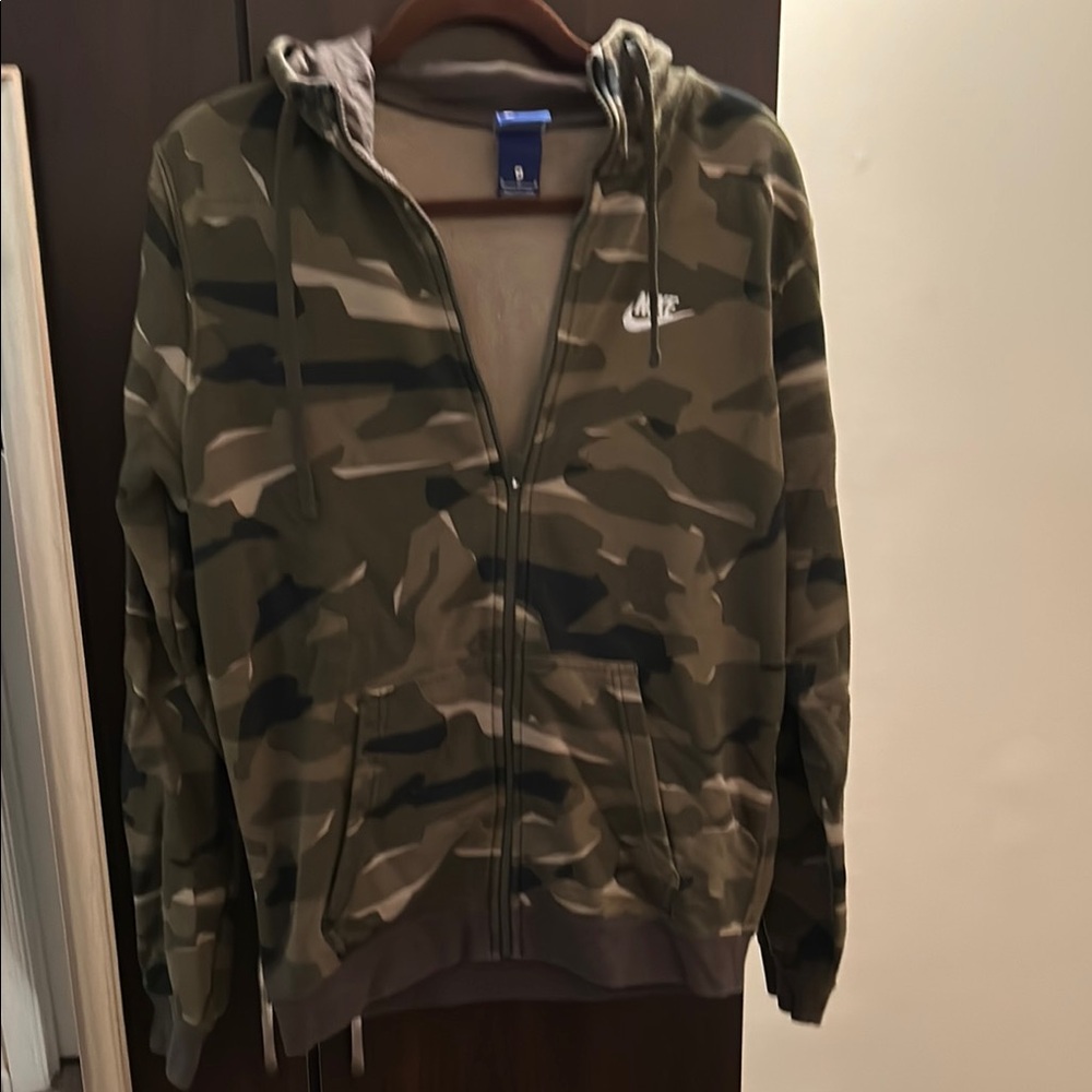 Nike Camo Zip-Up Hoodie
